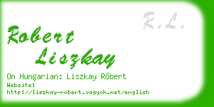 robert liszkay business card